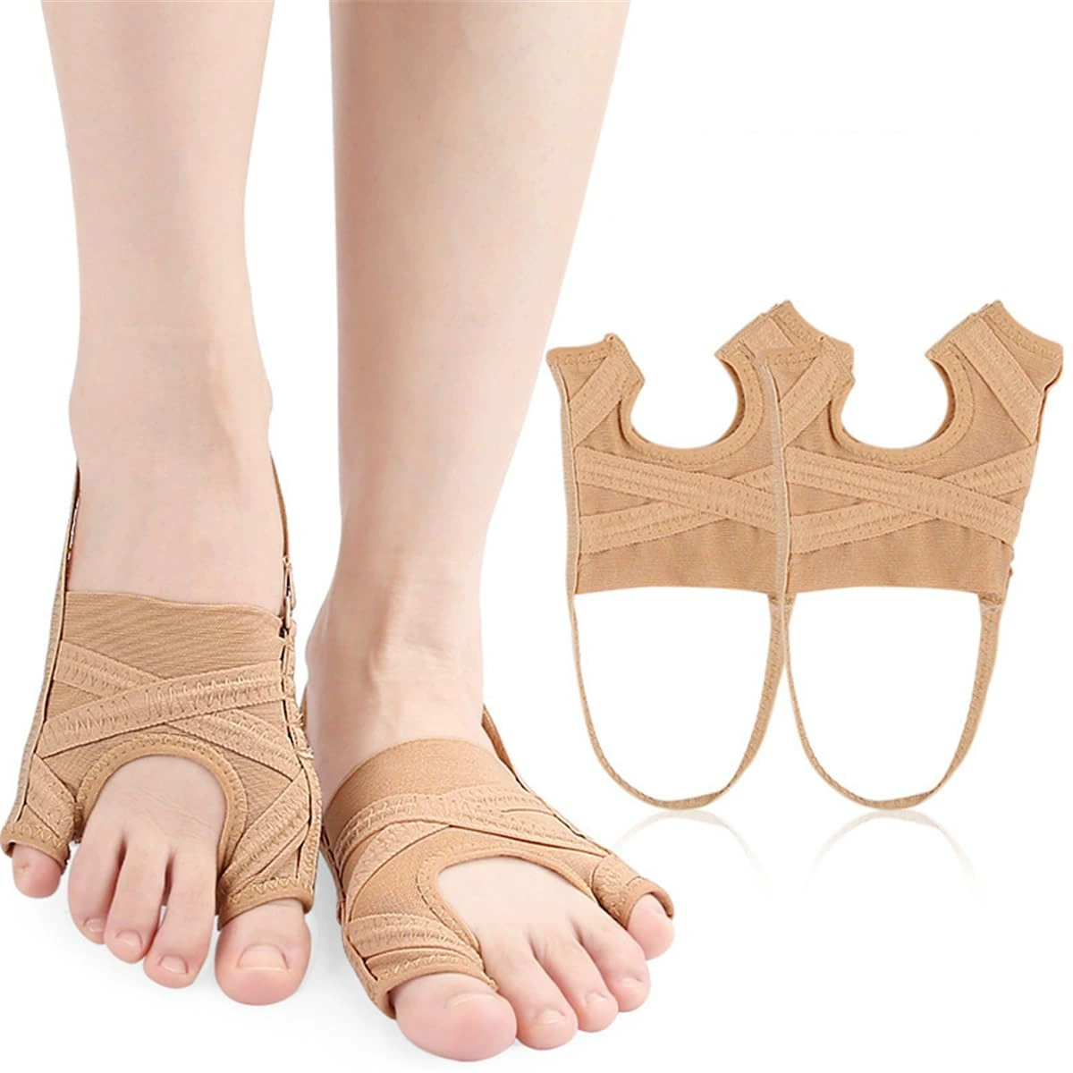 Самый продаваемый сетчатый дышащий корректор вальгусной деформации большого пальца стопы для мужчин и женщин, разделитель пальцев для внутреннего и внешнего вальгуса, ортез для большого пальца стопы