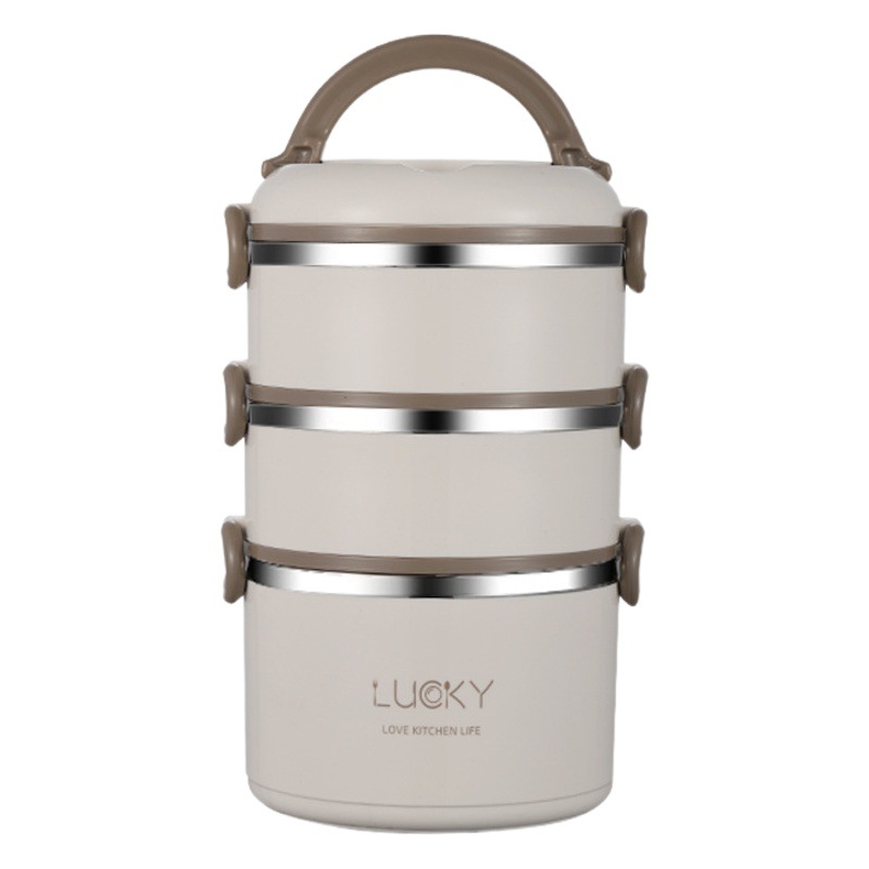Office workers 304 stainless steel student lunch box insulation bucket portable portable lunch box compartment lunch box creative gifts