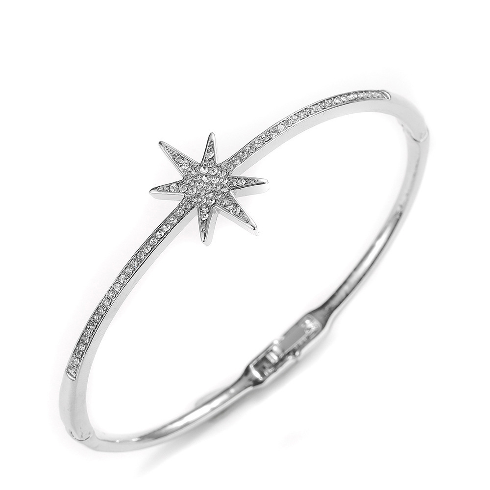 Women's Gender Plating Design Sweet Classic Style Hexagram Zinc Alloy Bangles Wholesale