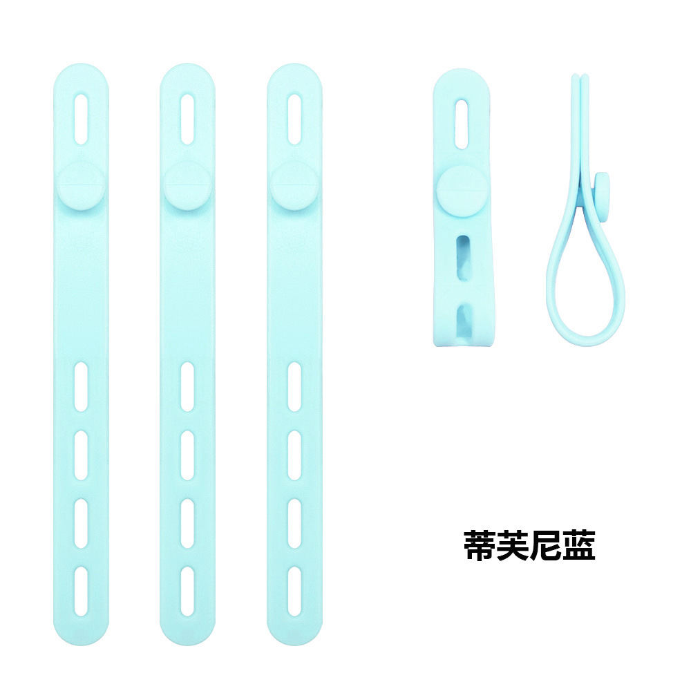 Organizador de cables de silicona ajustable, almacenamiento de cables de datos, brida, enrollador de cables para auriculares, fijador de cables, organizador de cables