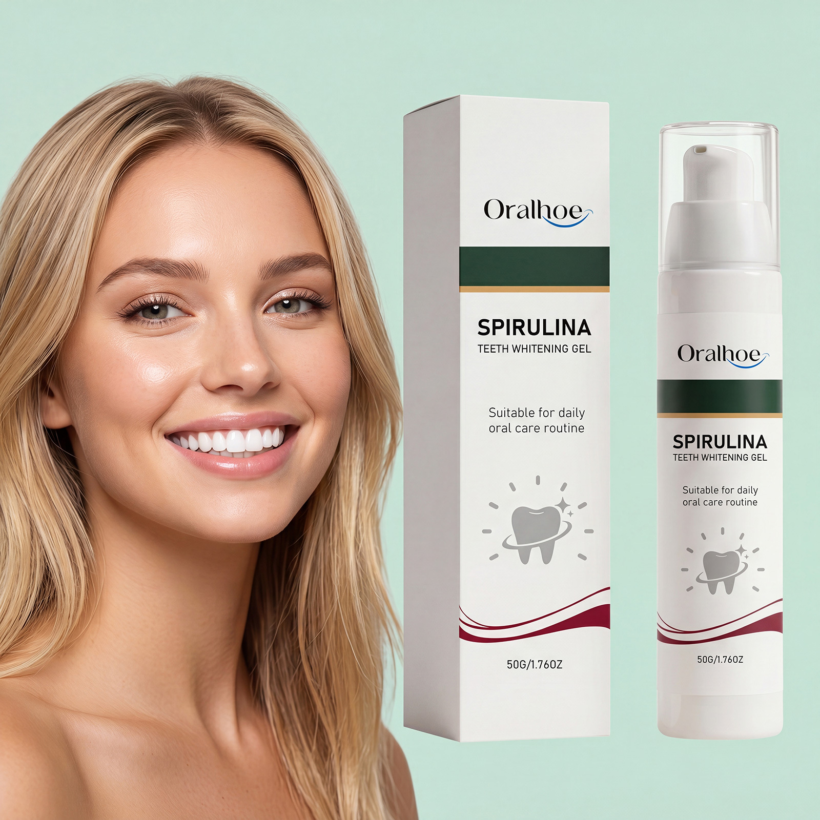 Oralhoe Teeth Care Gel Gentle Stain Removal, Odor Freshening, Oral Surface Brightening, Delicate Foam Care