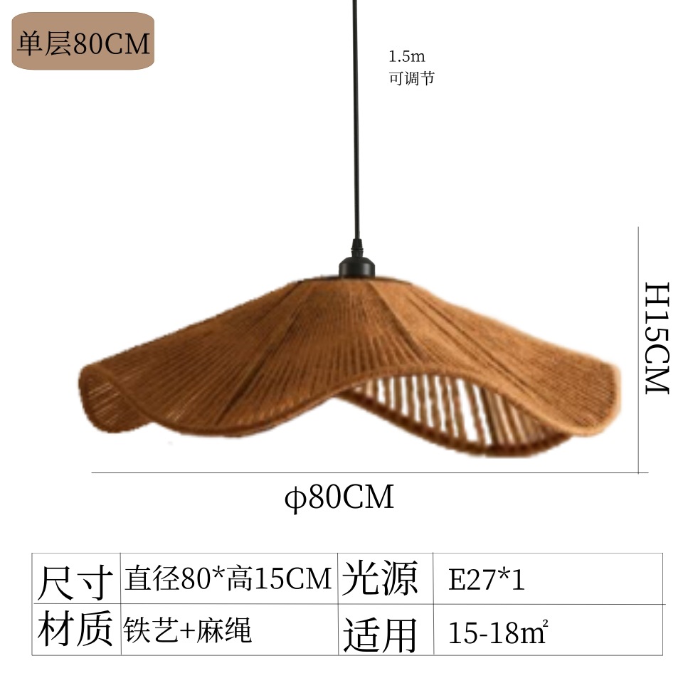 Sala de estar de estilo tranquilo Hotel Residencia Restaurante retro Tejer de algodón Dormitorio Sala de té Comedor de estilo medieval Lámpara de restaurante