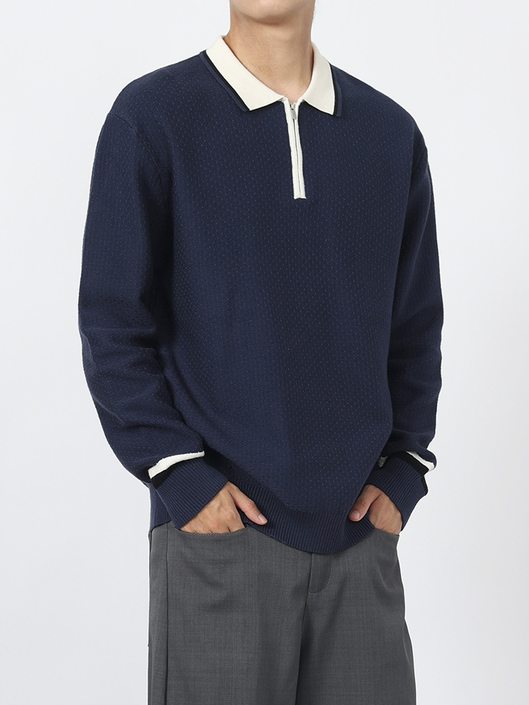 1688 comercio exterior transfronterizo ropa de hombre polo camiseta de punto de alto nivel con solapa polo camiseta de negocios casual camiseta al por mayor
