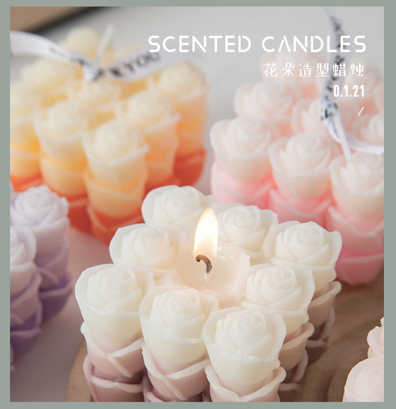 魔方香薰蜡烛伴手礼ins创意家居摆饰套装拍摄道具跨境蜡烛结婚礼详情5