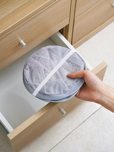 Folding mesh dirty laundry basket household laundry basket punch-free bathroom self-adhesive storage basket bathroom storage basket