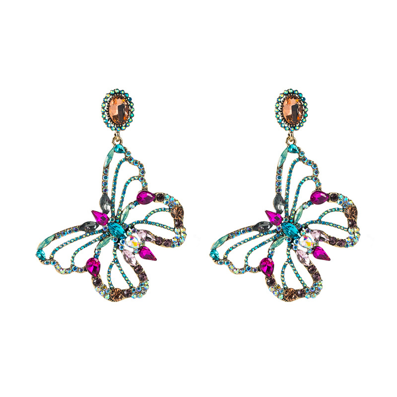 Earring European And American New Personalized Design Hollow Colorized Butterfly Earrings Fashion Temperament Banquet Stud Earring Accessories display picture 7