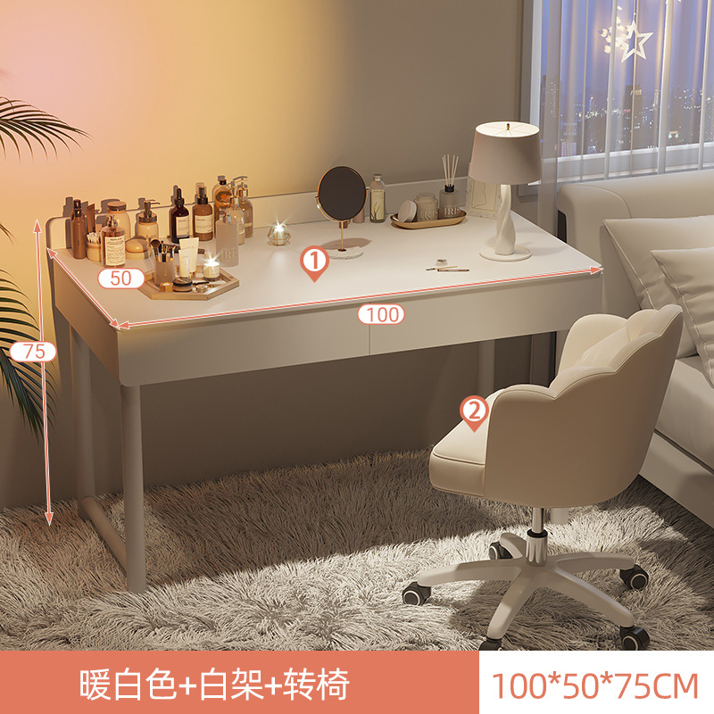 Mesa de maquillaje simple dormitorio de niñas hogar blanco comedor de vestir ins viento simple alquiler de escritorio de computadora