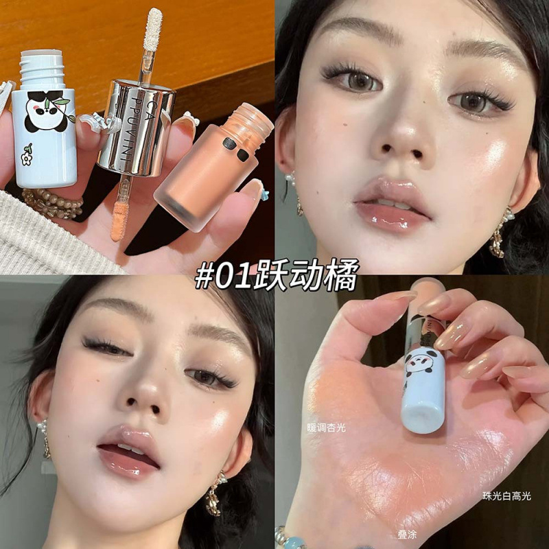 Cappuvini doble cabeza esmalte multipropósito brillante natural blush líquido sombra de ojos reparación barata maquillaje de estudiantes productos nacionales