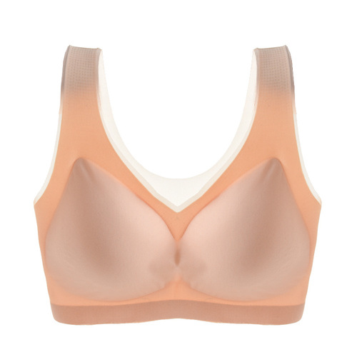  plus size 200 catties fat mm one piece seamless ultra-thin cup breathable underwear women's sports vest bra