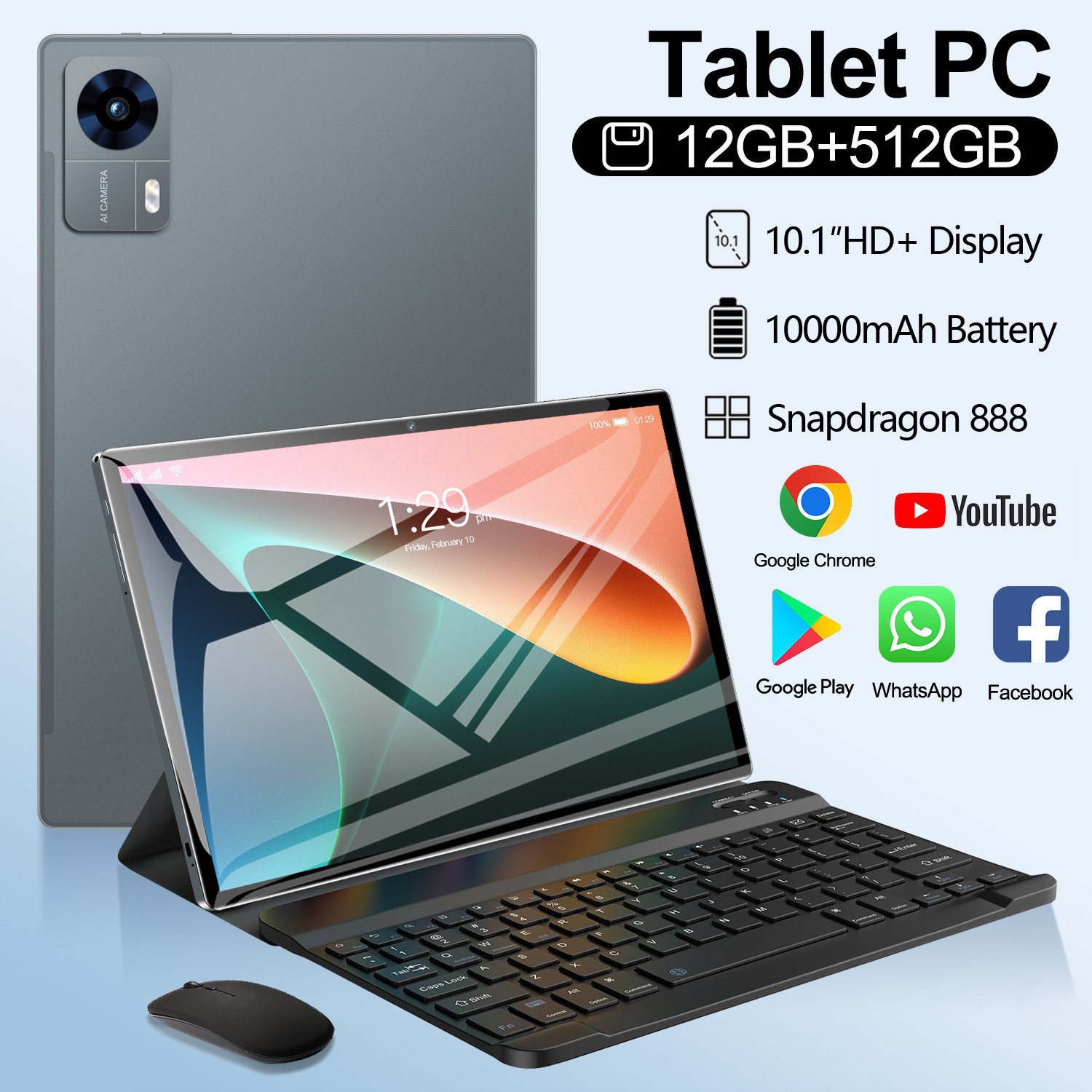 Cross-Border Tablet Foreign Trade S50 Ultra-Thin Android Tablet 10inch / 11inch / 14inch Dual Sim Dual Standby 4g Bluetooth