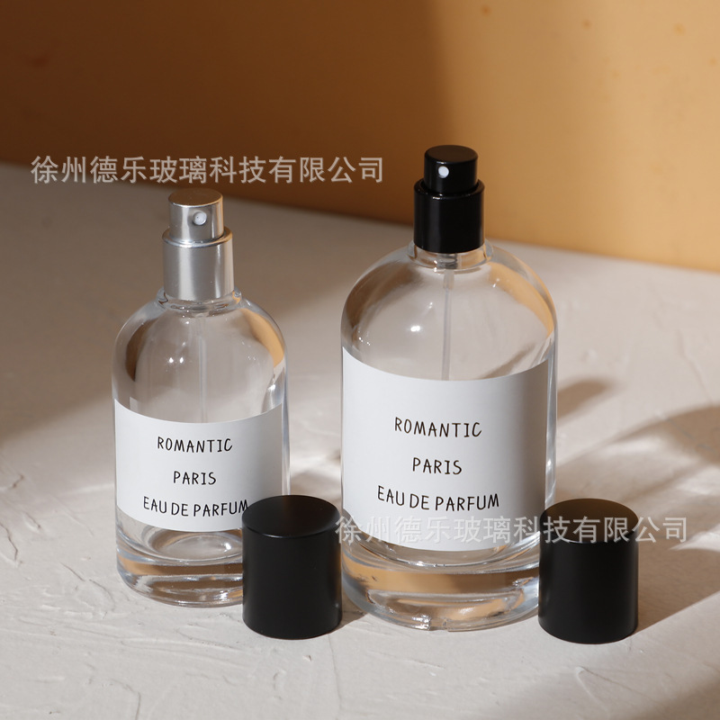シンプルな透明ガラス香水瓶30ml 50ml 100ml香水包装瓶15mm口バヨネット香水瓶|undefined