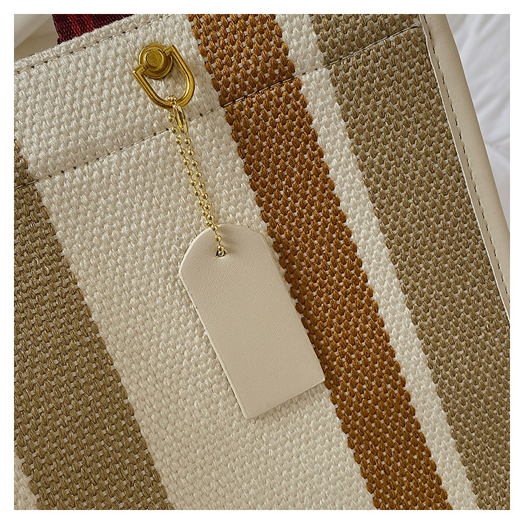 Grote canvas draagtas voor dames denim schoudertas vintage stijl_voghion.com