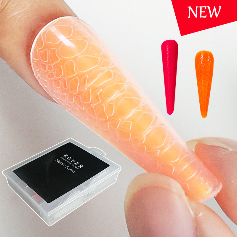 Transfronterizo manicuría cristal uña molde con escala uña molde extensión de uña serpiente uña molde DIY uña fototerapia