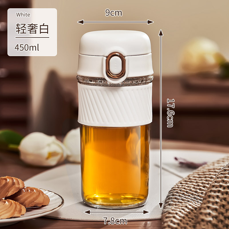 JEKOコップ耐高温ガラス牛乳コーヒーカップストローカップ携帯オフィス高颜値ダブルカップ|undefined