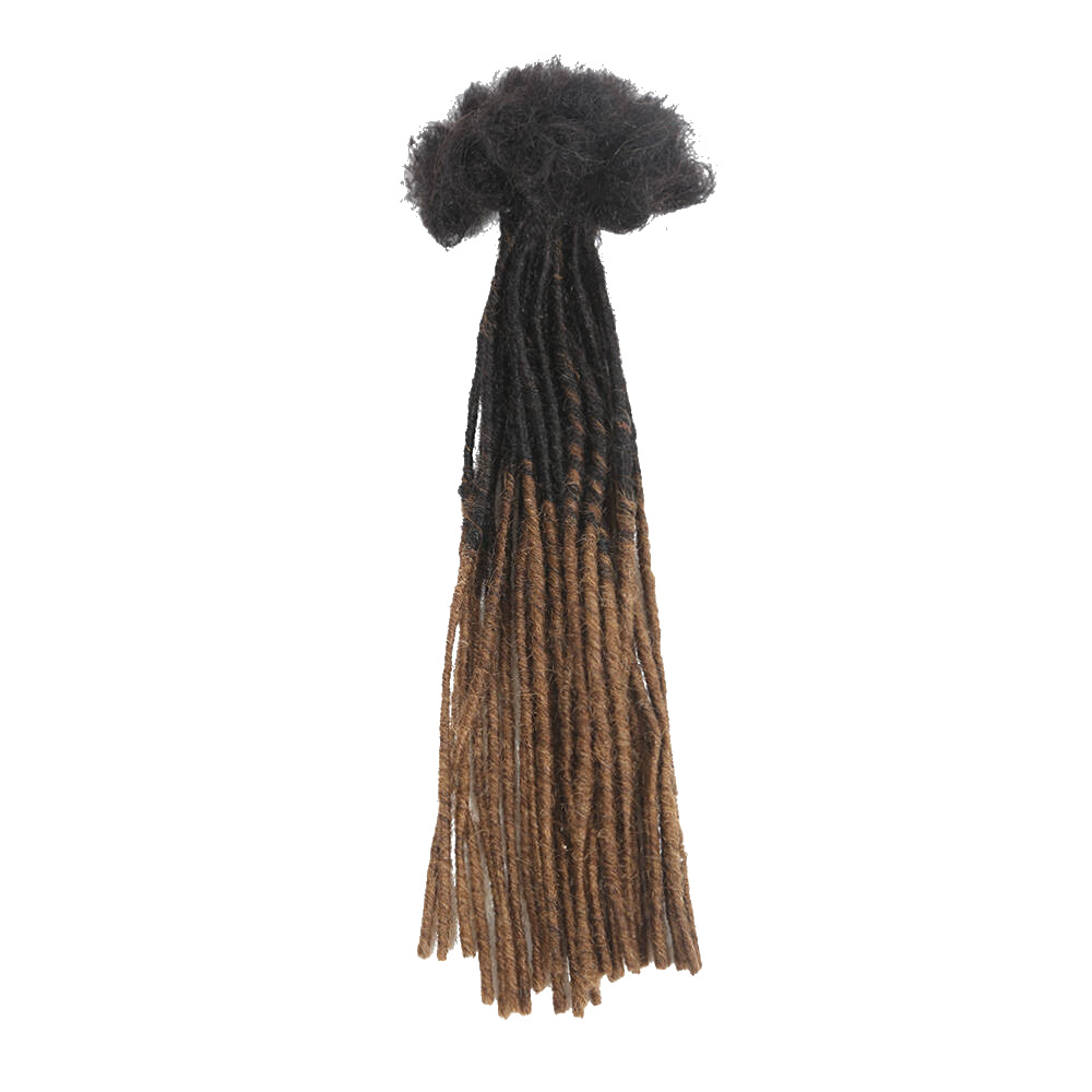 Rastas de cabello humano real, rastas africanas de reggae hechas a mano, rastas de cabello humano de 0.2 cm