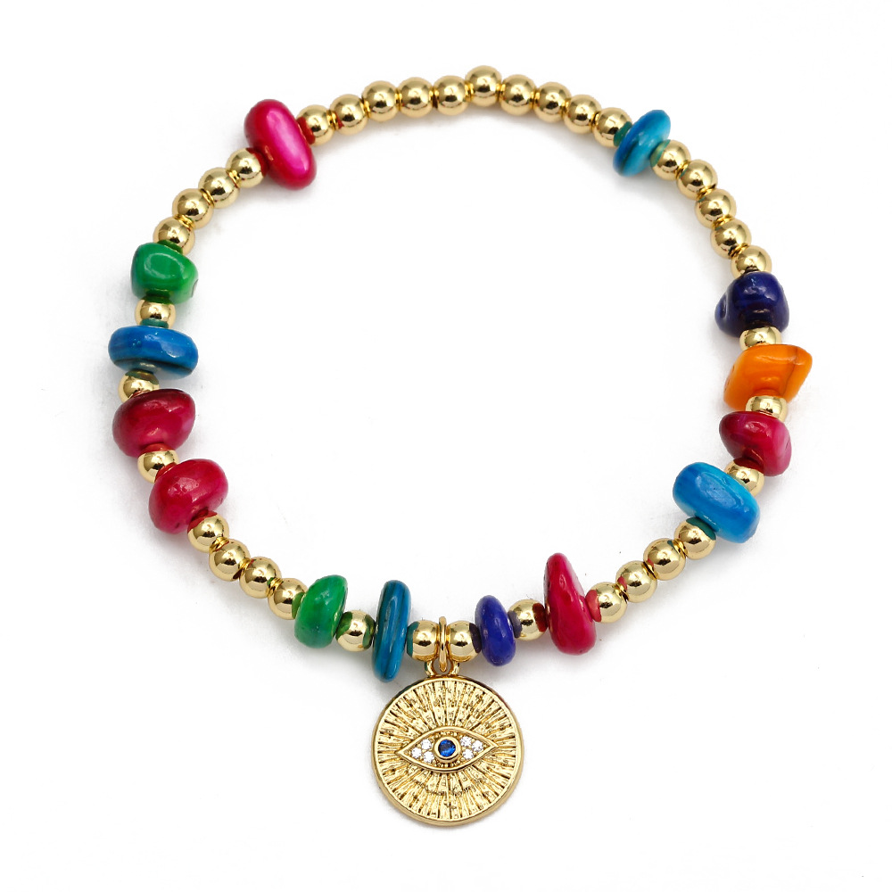 Fashion Eye Copper Inlay Zircon Bracelets 1 Piece