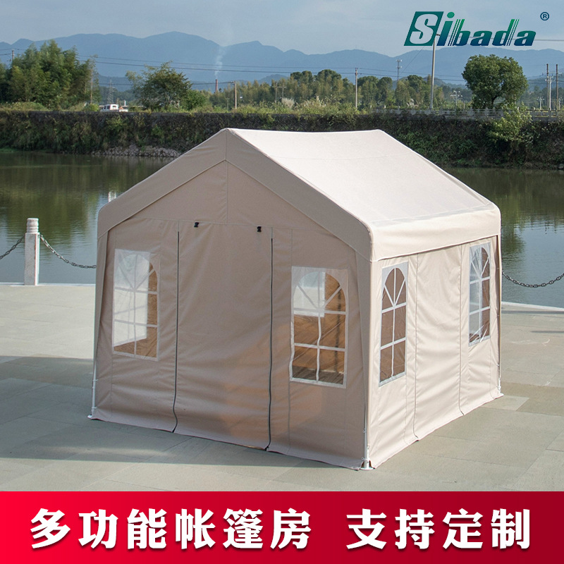Outdoor Sunshade Canopy Rain Tent Advertising Tent for Street Stalls Night Market Four-legged Umbrella Rainproof Epidemic Prevention Emergency Tent House