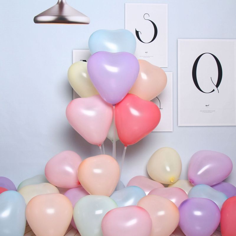 アマゾンマカロンハート型バルーン肥厚告白愛バルーン結婚式の部屋の装飾シーン誕生日アレンジメントバルーン|undefined