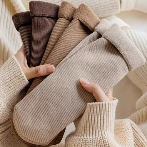 Winter Snow Ground Color Women's Fleece Thick Warm Floor Postpartum Home Cold Resistance Men Women Casual Universal