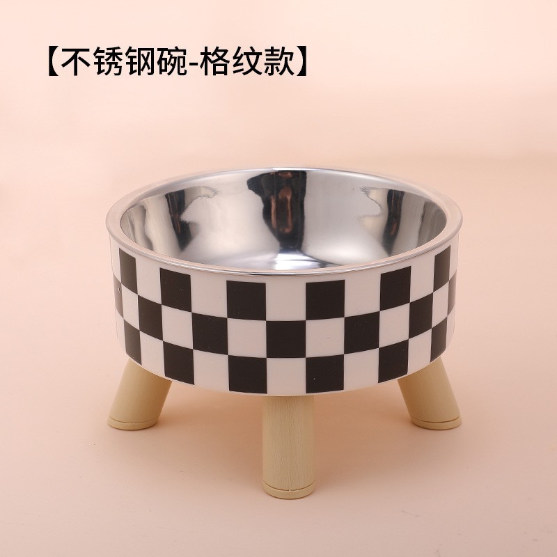 オリジナル猫ボウル転倒防止鉄製ハイフットダブルボウル猫ウォーターディスペンサーペットボウルフィーダーペット用品卸売|undefined