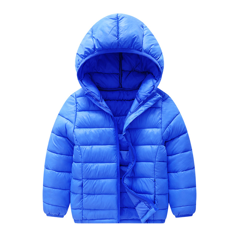 2024 nuevos niños ropa de algodón acolchado abajo abrigo de algodón acolchado niños niñas Chaqueta ligera con capucha al por mayor