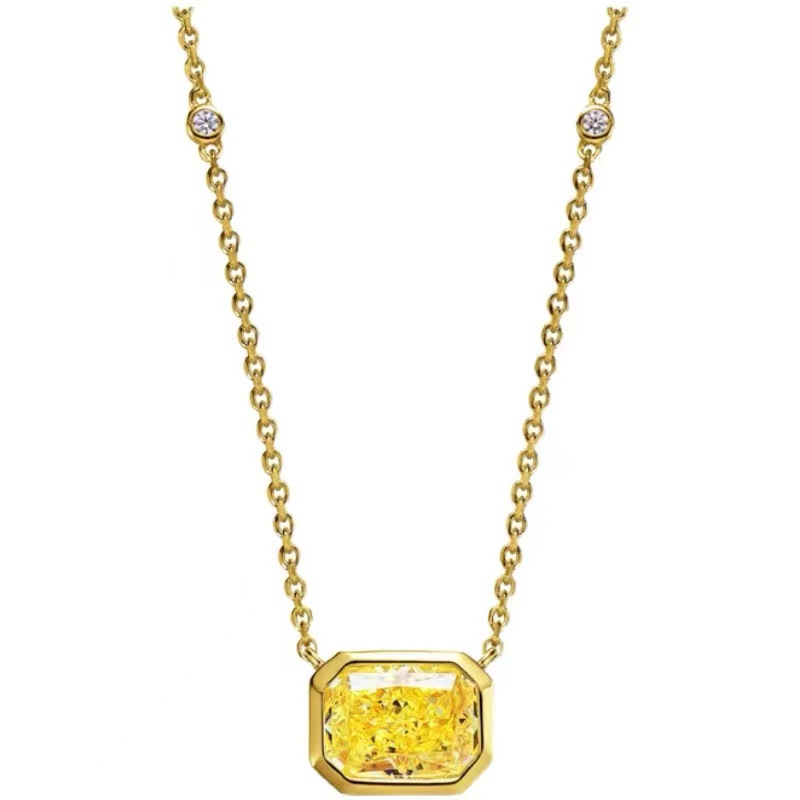 Fashion Geometric Copper Inlay Zircon Pendant Necklace 1 Piece