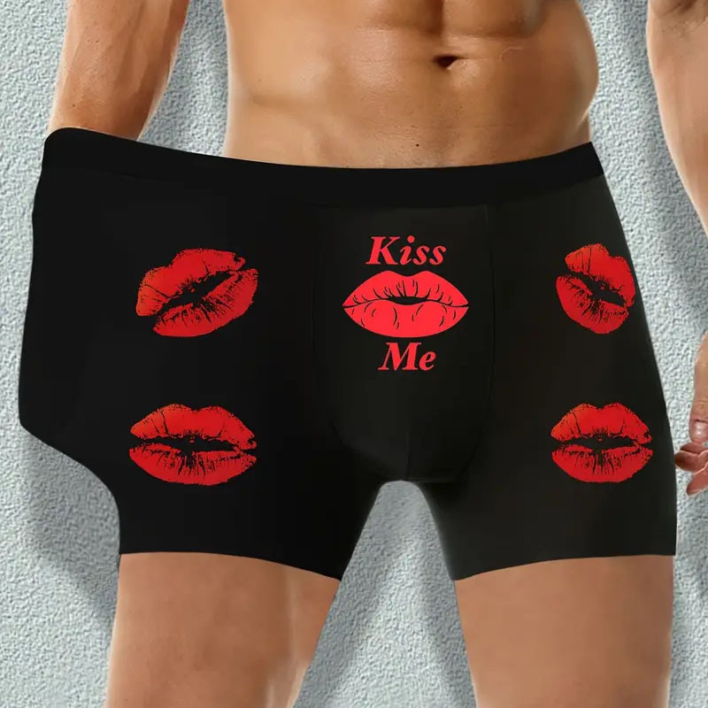 Foreign Trade Men's Funny Sexy Boxers European and American Comfortable Interesting Men's Underwear Casual Breathable Printed Underwear Foreign Trade Men's Funny Sexy Boxers European and American Comfortable Interesting Men's Underwear Casual Breathable Printed Underwear
