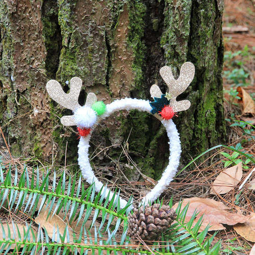 Christmas headband hair accessories super fairy antlers headdress Christmas Internet celebrity cute fur ball girl heart holiday dress hair accessories