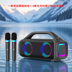可提可背双3寸30W大功率派对KTV一体音响机手提蓝牙音箱低音炮音