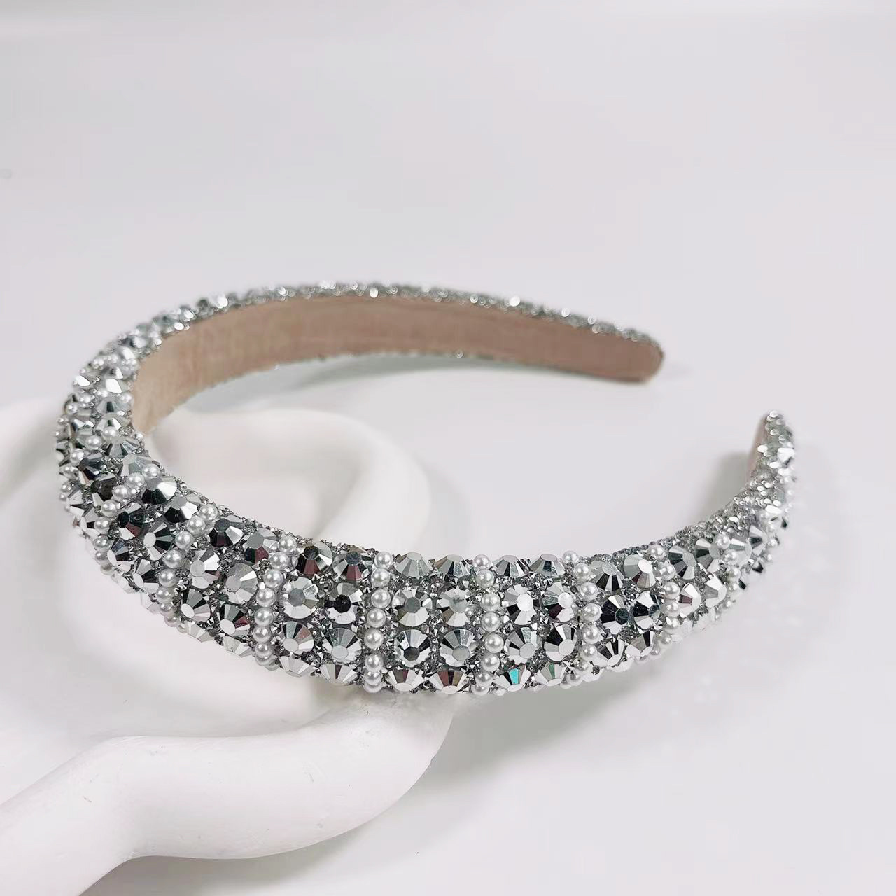 1 Piece Quantity Women's Elegant Lady Geometric Rhinestone Hair Band