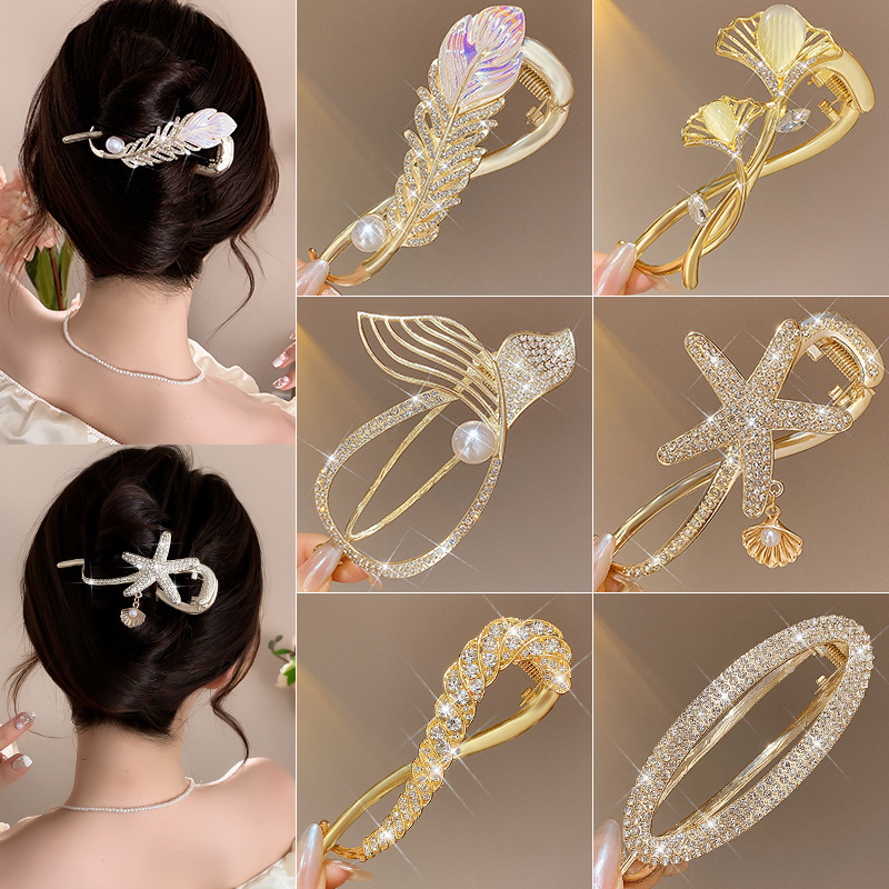 蝶結びタッセルヘアクリップ 女性用 後頭部用 2025年新作 高級ツイストワンワードクリップ 高級感のあるヘアクリップ ヘアアクセサリー|undefined