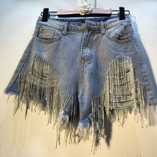 Летняя приталенная цепь, прямые свободные джинсы, джинсовая юбка, шорты, штаны, европейский стиль, высокая талия