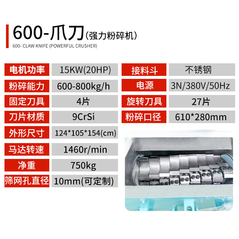 600형 클로 나이프(15KW)(13개 특별티켓 포함)