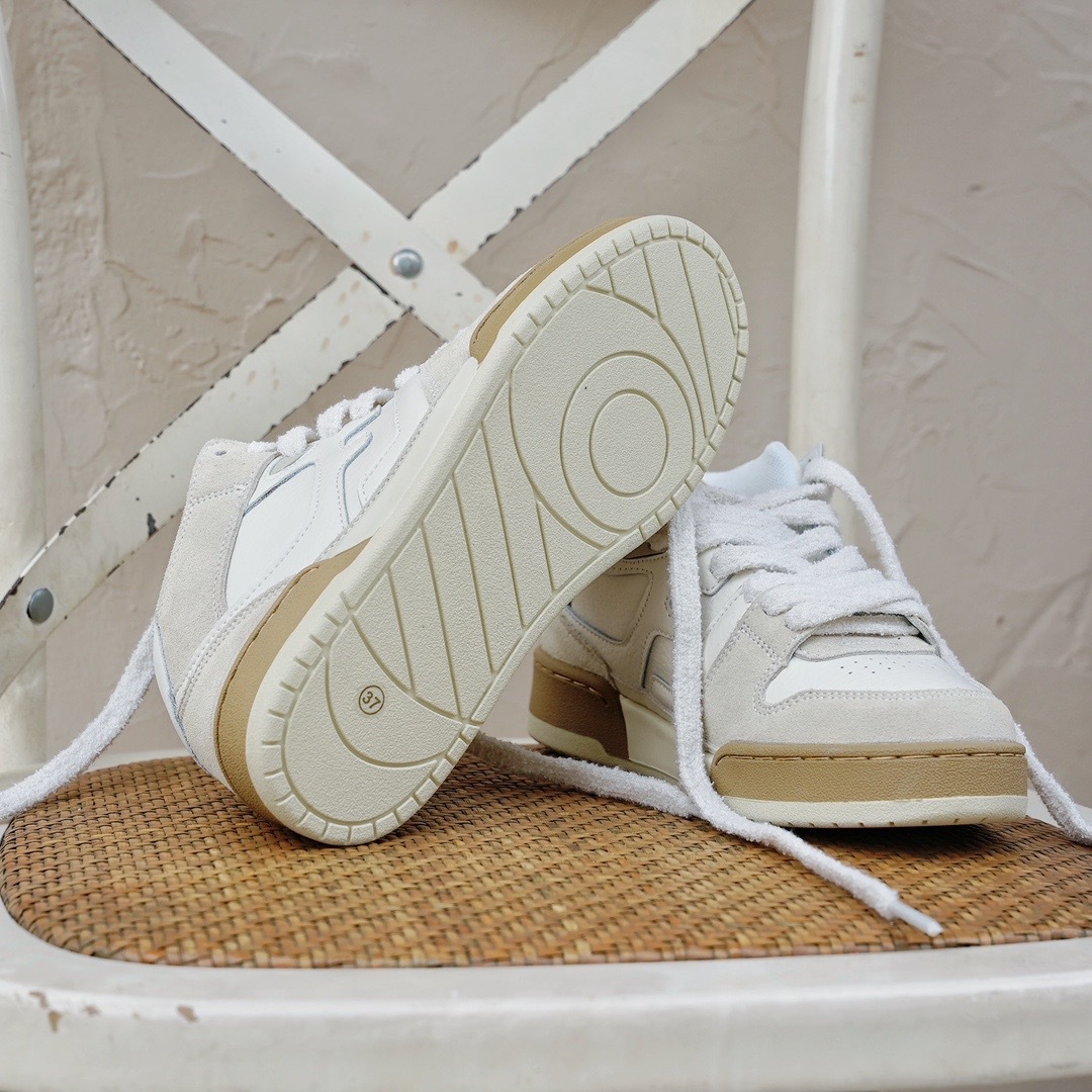 Giày sneaker nam cổ cao phong cách đơn giản dễ phối — Giày thể thao FF cổ cao màu be chi tiết 32