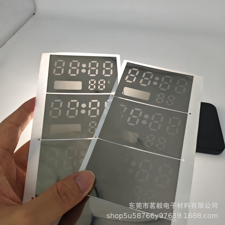 老厂经验 镜面银反光盖板 电镀PC亚克显示屏镜片  字体隐藏透光好