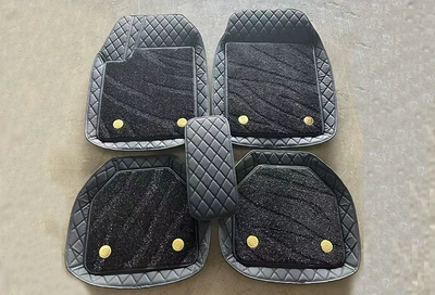 the Driver's Seat, Silk – Ayaqaltılar (Kovriklər) - five-seater-upper-floor-starry-sky-black-jacquard-blanket-open-hole-opener-buckle
