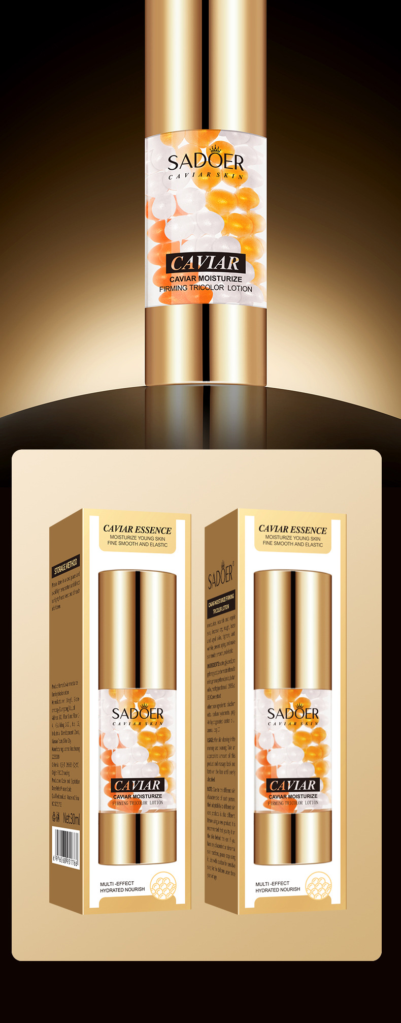 Caviar Tricolor Essenz Lotion Für Feuchtigkeit Und Hautstraffung_voghion.com