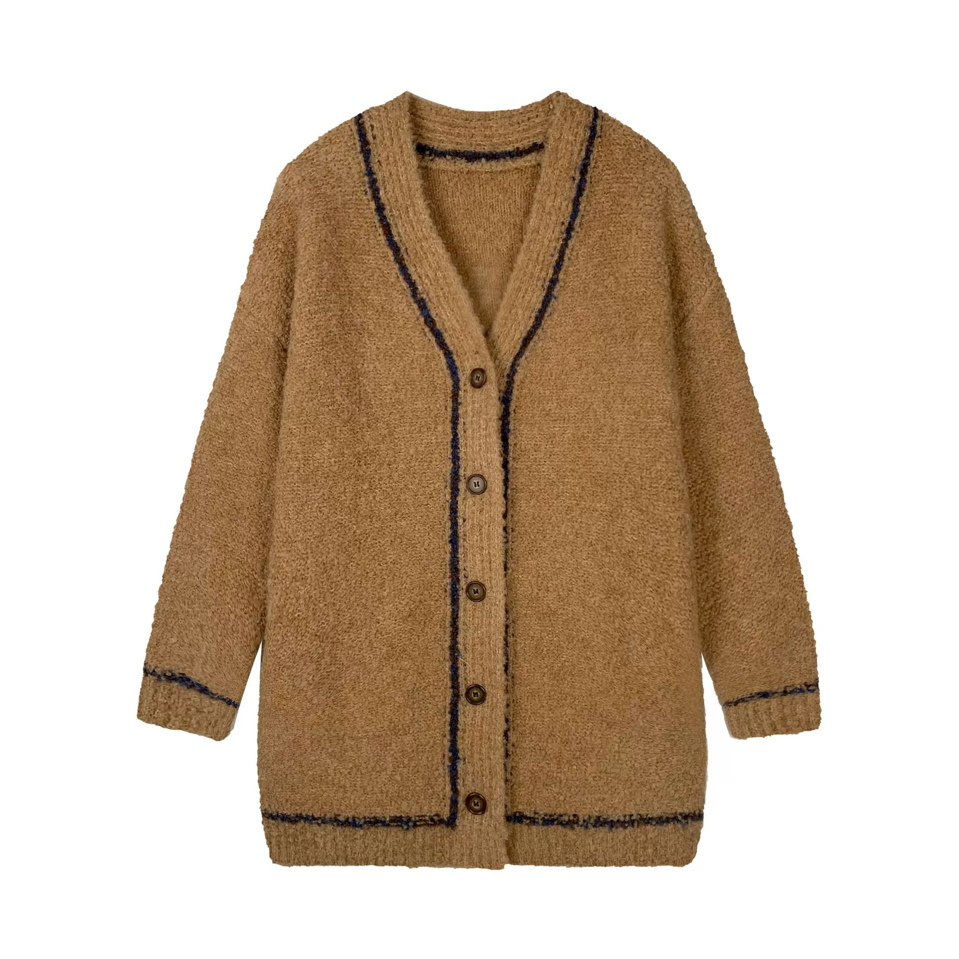 Long sweater, woolen cardigan, mid-length