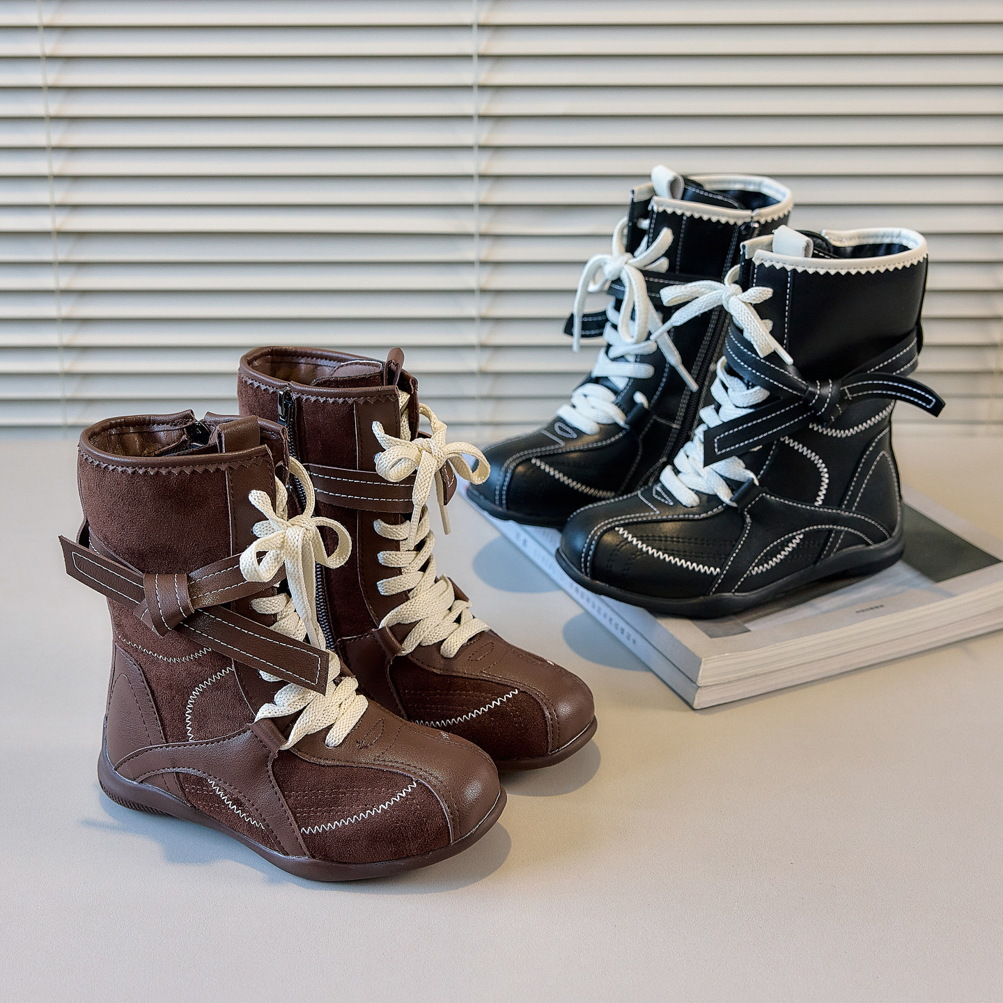 Girls' Shoes Children's Martin Boots 2025 New Autumn and Winter Mid-Calf Stylish Retro Melard Boxing Short Boots