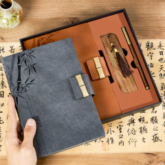 笔记本礼盒装定制可印logo新款文艺精致记事本送老师长辈伴手礼品