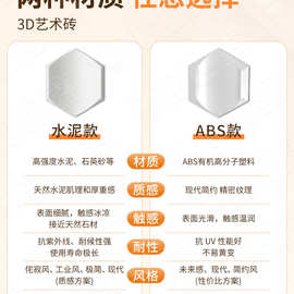 3d网红立体水泥砖轻质几何空心手工砖隔断墙网红轻质镂空背景外墙