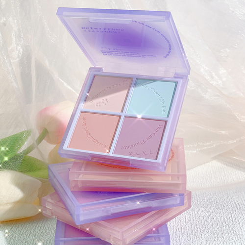 xixi Go to Sunset four-color blush, with fine powder, easy to use, brightening, vitality, whitening, portable and affordable for students