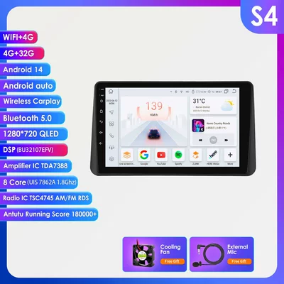Gps Bluetooth Reversing Camera, DVD Navigation - 432g-wifi4g-lte-version-7862-carplay-eight-core-9inch-suitable-for-dacia-duster-3rd-generation-2024-2026-low-configuration