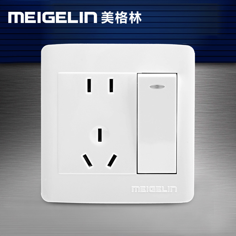 Manufacturer wholesales type 86 Yabai H1 high-power switch socket, one-open five-hole socket PC material supply