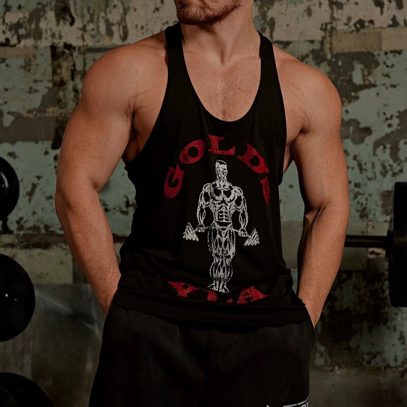 Youngla American Trendy Brand Summer New Men's Vest Jogger Sports Fitness Cotton Slim Vest