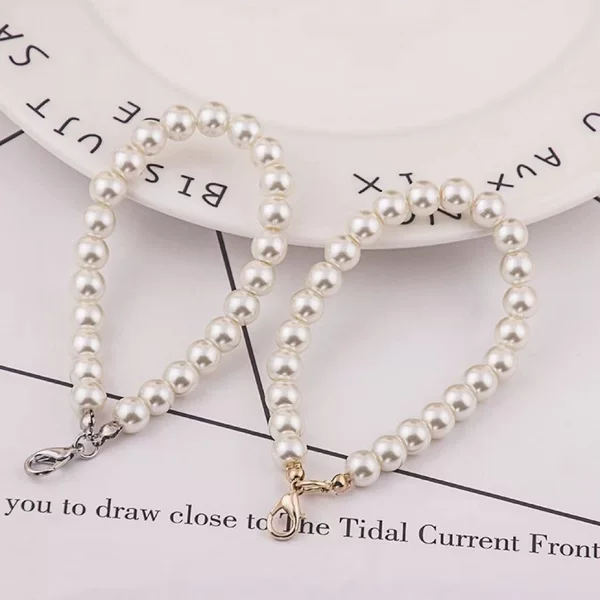 DIY handmade faux pearl short chain, bag pearl chain accessories, phone case keychain pendants, wholesale from manufacturer