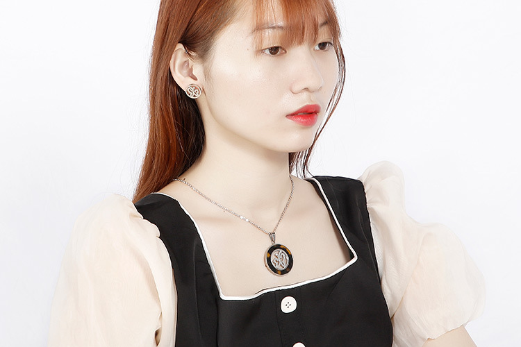 new fashion stainless steel clavicle chain necklace earrings sets accessories