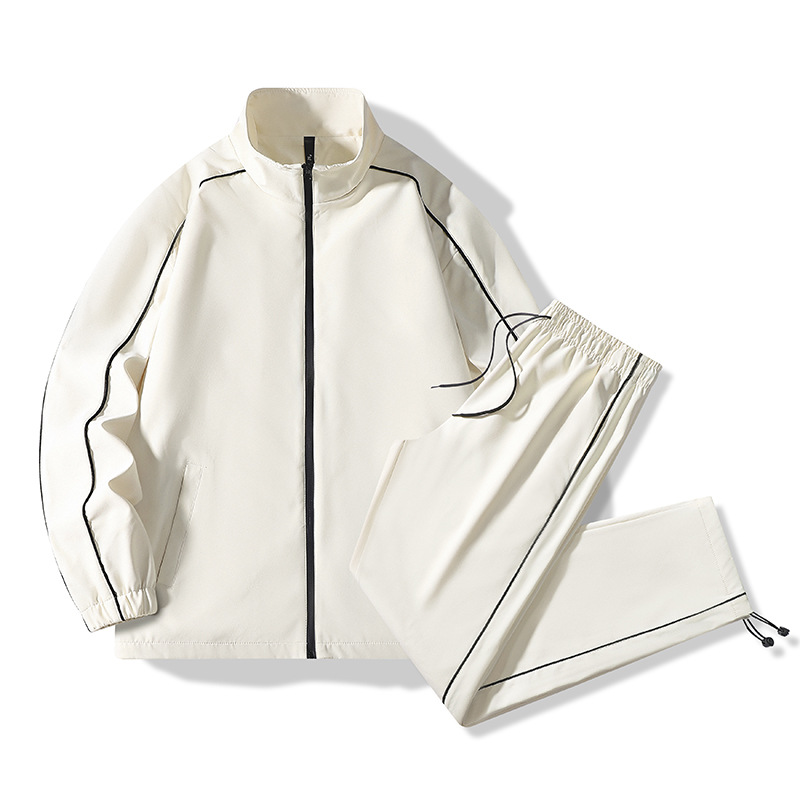 Cross-border Outdoor Jacket suit Men's Spring and Autumn Casual Sports suit Men's and Women's Couple's Two-piece Set