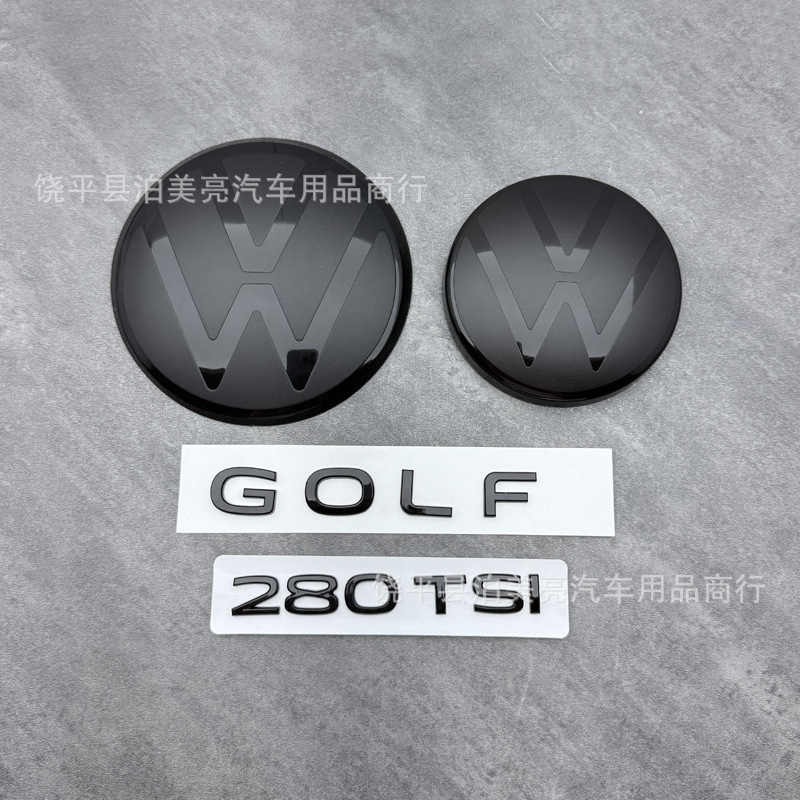 Suitable for Volkswagen New Golf 8 Car Logo Modified Tailgate Letter Sticker Golf/R/Mk8.5Gti Black Label 300Tsi