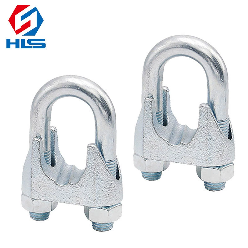 U-образный зажим DIN741 для троса, оцинкованный, натяжитель, стопорный зажим, зажим для крепления, из ковкого чугуна, в наличии на заводе